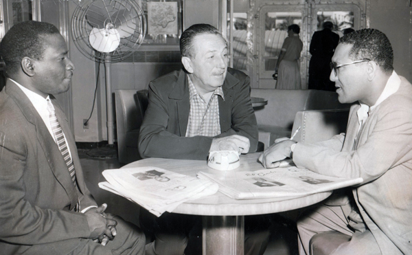 Walt with two reporters